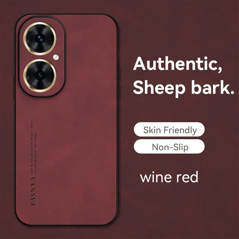 Huawei Leather Case - Soft Matte, Anti-Fingerprint, Shockproof Protection for Nova 12, 11i, 11 Pro, 10 SE, 9, 8i