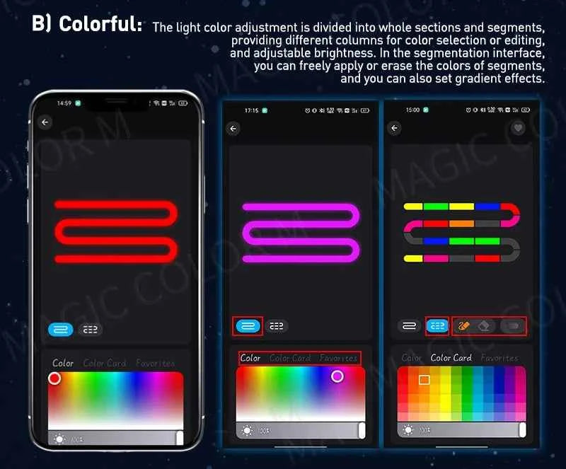 Vgettiing Car Ambient Lights Universal USB LED Symphony RGB Atmosphere Lamp Acrylic APP Control Remote for Tesla Model 3 Y S X