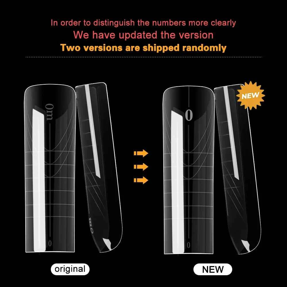 TP 150pcs New Clear Nail Dual Forms Hawk Claw Shape Poly Nail Gel Molds Full Cover False Nail Tips Extension Top Manicure Tools