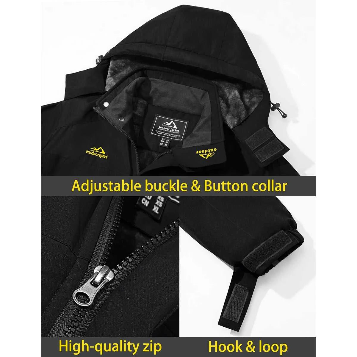 TACVASEN Men's Waterproof Ski Jacket Fleece Lining Warmth Parka Winter Snow Working Outdoors Hooded Coat Rain Shell Windbreaker The jack market .AU The jack market .AU Men Fashion $ 76 14:771#Blue;5:361385#CN 4XL (US L)