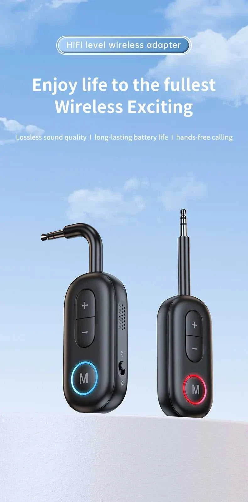 Bluetooth 6.0 Audio Transmitter Receiver 3.5MM AUX Hifi Stereo Music Wireless Adapter With Mic For Car Airplane TV PC Headphone The jack market .AU The jack market .AU Accessories Electronics $ 55 14:193#Bluetooth 6.0;200007763:201336100