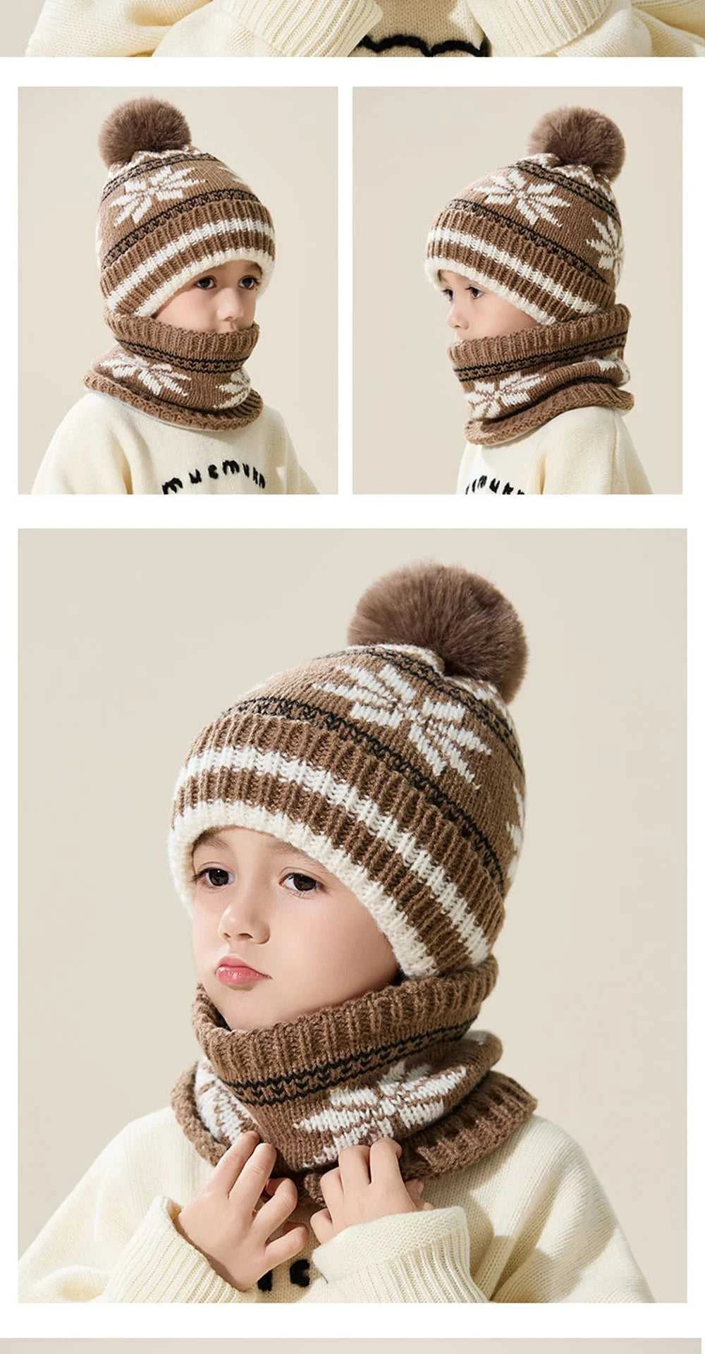 Children's Hats Autumn Winter Knit Hats Boys Girls Thick Scarves Hats Set Soft Comfortable Woolen Beanies Cap Wholesale The jack market .AU The jack market .AU Mum & Kids: Essential Products for Every Family $ 28 14:29#Black;5:200001058