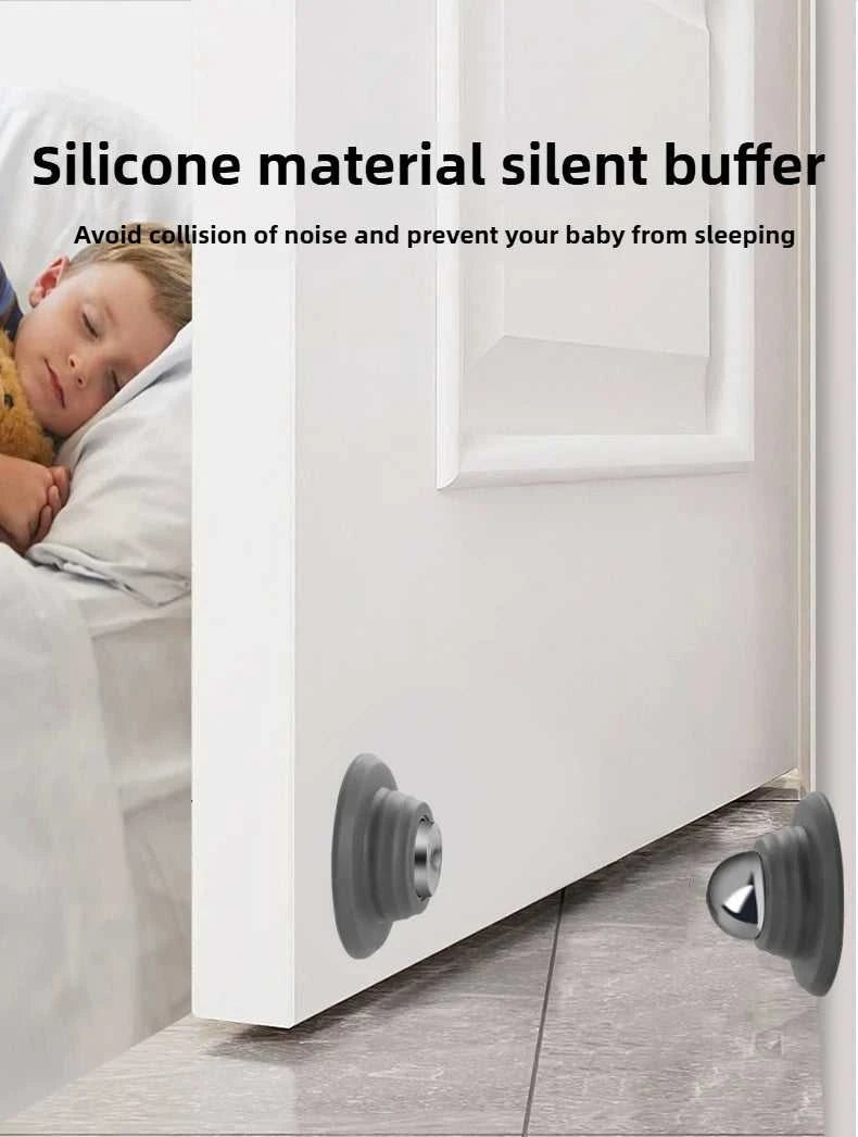 Magnetic Door Stopper Holder Free-punch Kitchen Door Stop Silicone Anti Collision Windproof Household Accessories Retainer The jack market .AU The jack market .AU Home $ 50 14:10#white