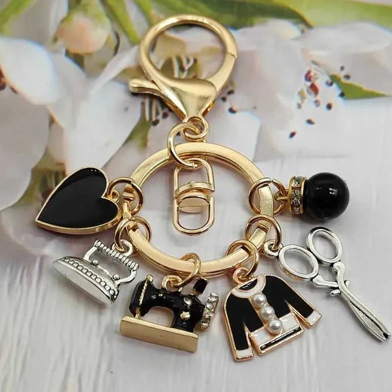 Fashion enamel sewing machine clothes tailor key chain scissors iron key chain women gift DIY jewelry handmade The jack market .AU The jack market .AU Jewellery & Chains $ 48 14:29#silver
