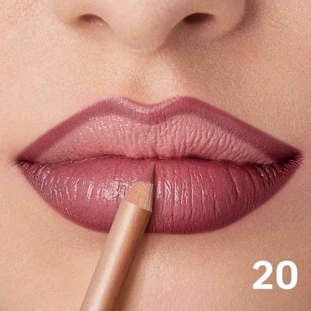 Waterproof Matte Lip Liner, Long Lasting High Pigment Lip Pencil, Smooth Precise Lip Contour for Women