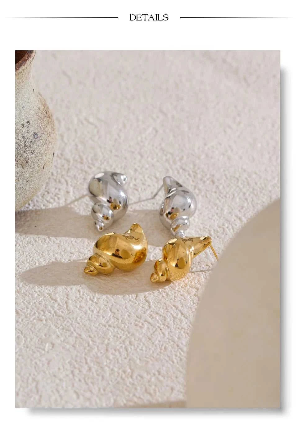 Yhpup Ocean Element Stainless Steel Metal Texture Conch Stud Earrings for Women Popular Summer Holiday Jewelry Bijoux Femme The jack market .AU The jack market .AU Jewellery & Chains $ 53 200001034:361181#YH5129A Platinum