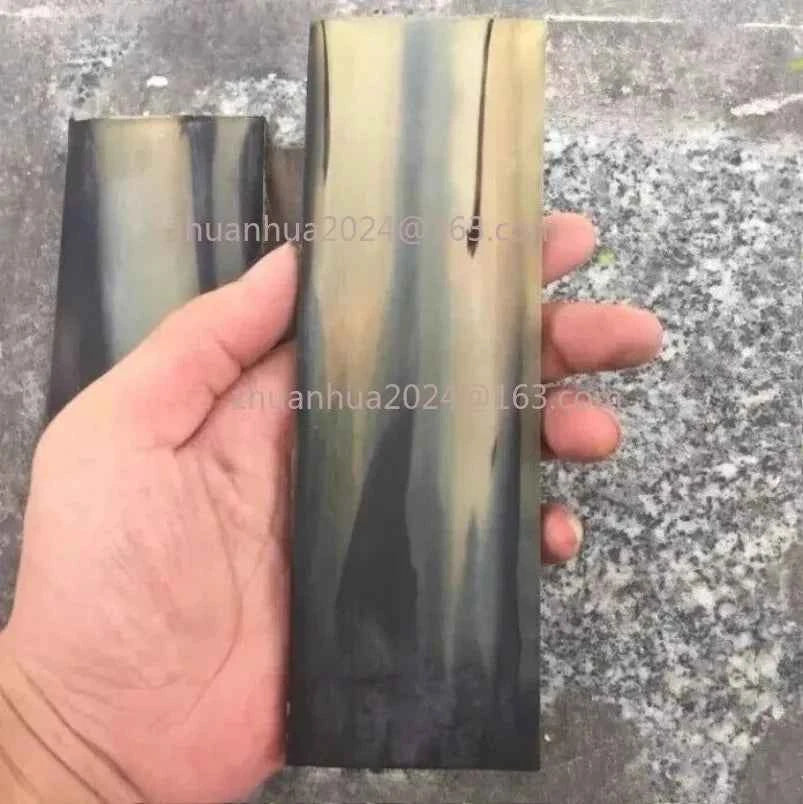 1pc Natural Flower Sheep Horn Sheet Knife Blanks Plate Scales Handle Material DIY