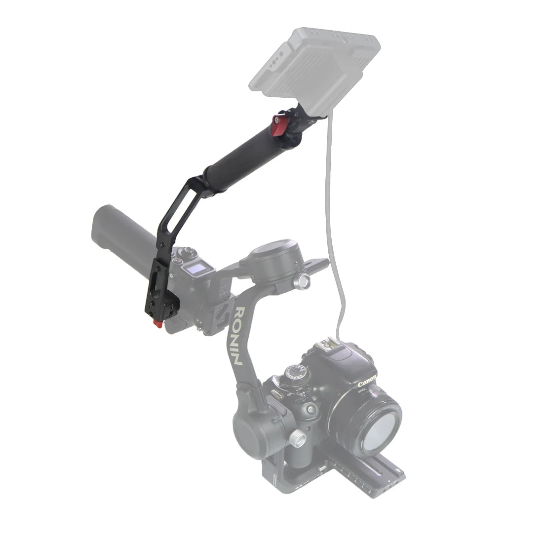 Carbon Fiber L Bracket Handle Grip Foldable Cold Shoe Mount Clamp for DJI Ronin RS3 RS4 Mini RS2 RSC2 Handheld Gimbal Stabilizer