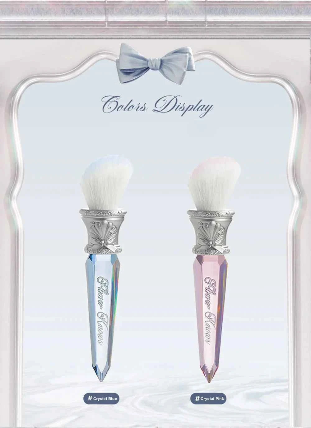 Flower KnowShell Jewel Butterfly Blush Brush - Cloud-Shaped Angled Bristles for Flawless Application