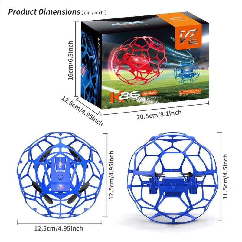 K26 MINI Air Soccer Competitive Drone | 360° Full Protection Crash-Proof | Hand Throw Takeoff No Remote Skill Birthday Gift The jack market .AU The jack market .AU Drones $ 71 14:193#K26-Red