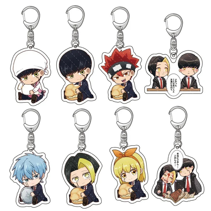 Anime Mashle Acrylic Keychains Double Side Acrylic Figure Key Ring Creative Pendant Xmas Halloween Fans Gift