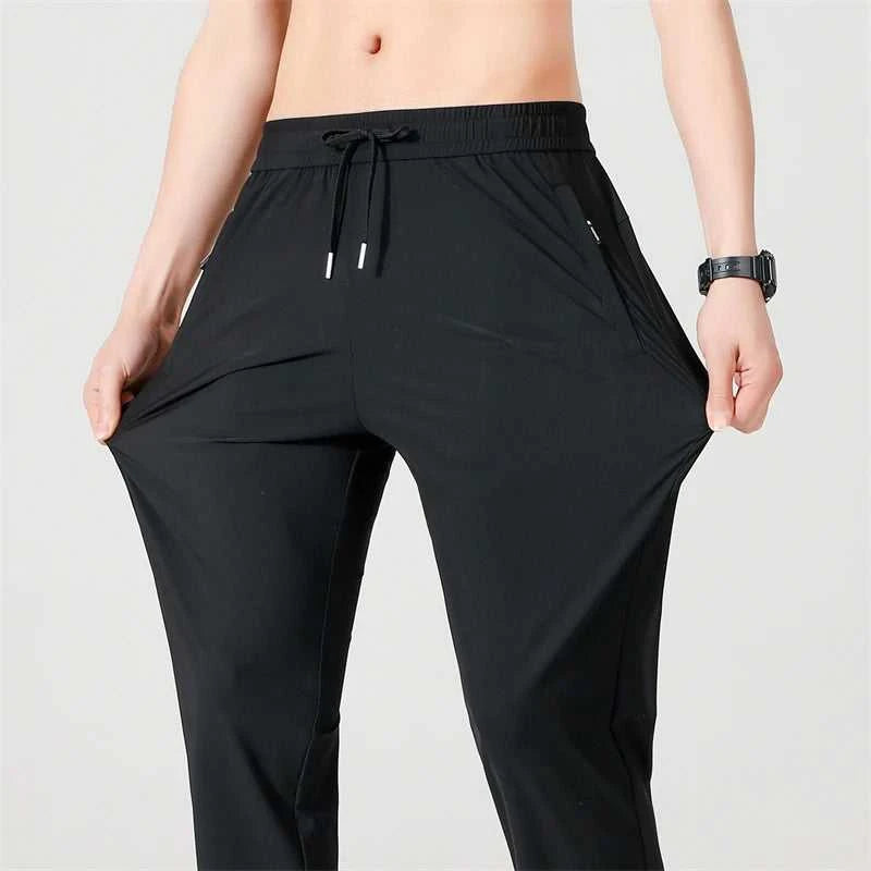 Ice Silk Men's trousers 2024 summer black-and-gray thin style business casual pants outdoor stretch breathable straight leg loos The jack market .AU The jack market .AU Men Fashion $ 51 14:175#qianhui;200007763:201336106;5:200661035