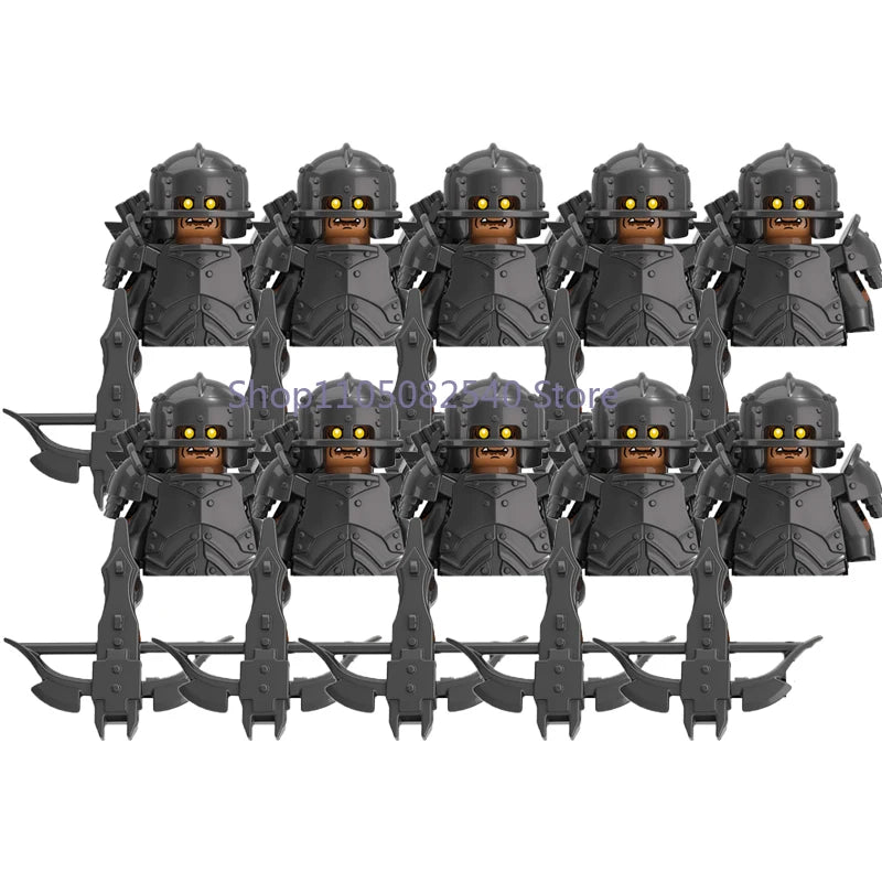 MOC Military Soldier Movie Character Building Blocks Accessories Medieval Castle Knight Helmet Shield Mini Brick Gift Toy E008