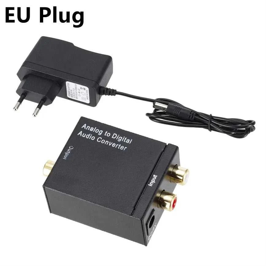 Analog to Digital Audio Converter L/R RCA to Digital Toslink Coaxial Audio Adapter For PS4 HDTV DVD Amplifier Soundbar Speaker The jack market .AU The jack market .AU Accessories Electronics $ 60 14:193#US Plug