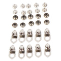 10Set Outdoor Speed Shoe Lace Hooks Lace Fittings Buckles With Rivets For Climb Hiking Shoes Work Mountaineering Boots