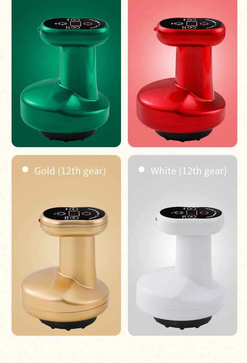 Revitalize Body & Mind Electric Cupping Massager with Infrared Heat & Suction for Cellulite Reduction