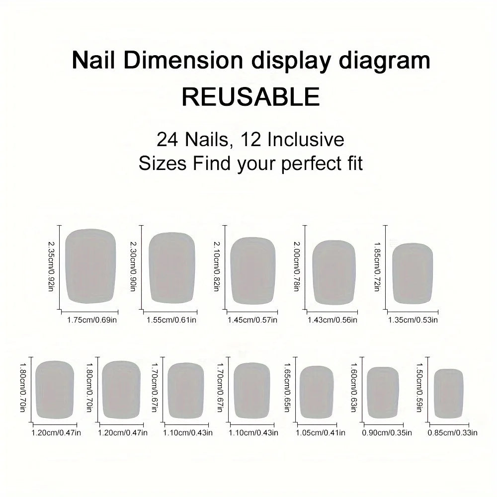 Black Magic Nails Halloween Press-On Set - 24 Pcs Black Matte with Rose Skull Design for Spooky Holiday Parties