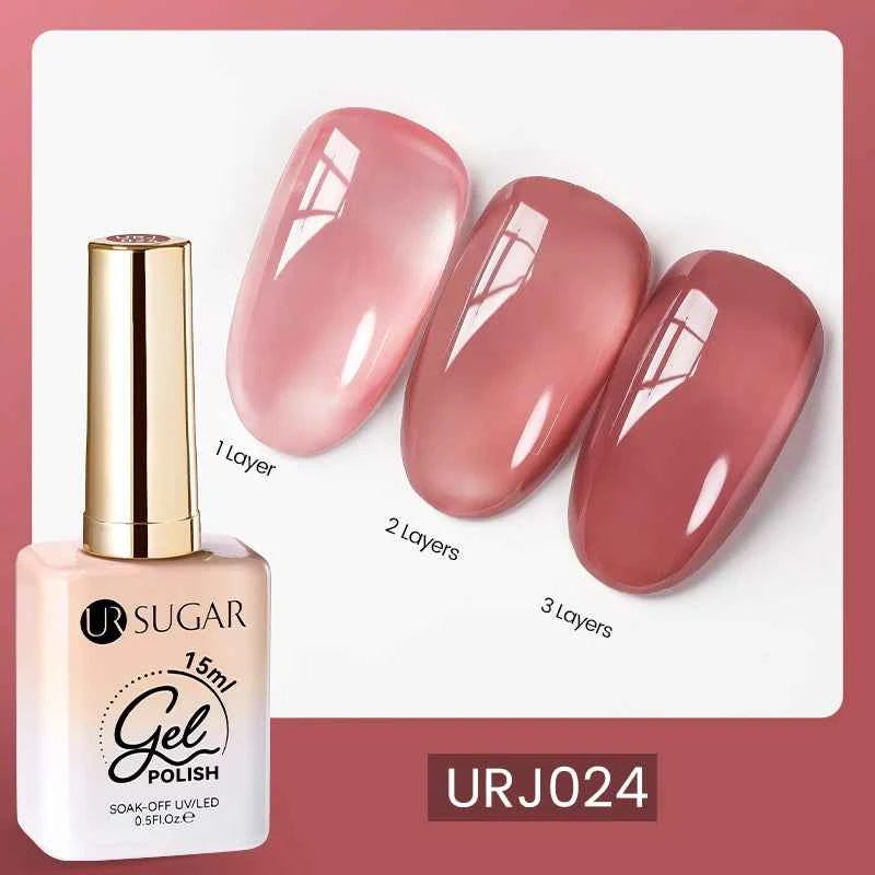 UR SUGAR 15ml  Autumn Winter Red Cat Magnetic Gel Nail Polish White Dopamine Nail Sparkling Glitter Soak Off UV LED for Manicure