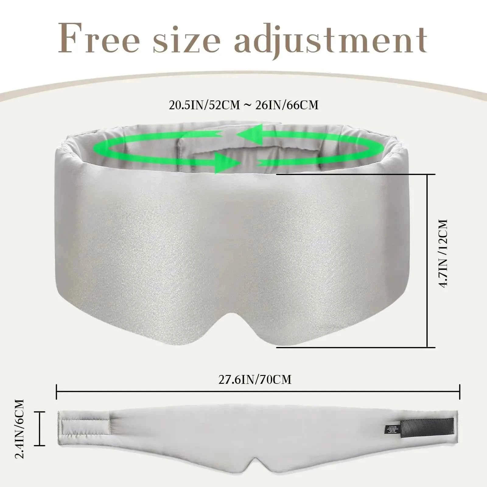 SilkDreams Adjustable Mulberry Silk Sleep Mask - Soft, Pressureless Comfort for Wrinkle-Free Eyes