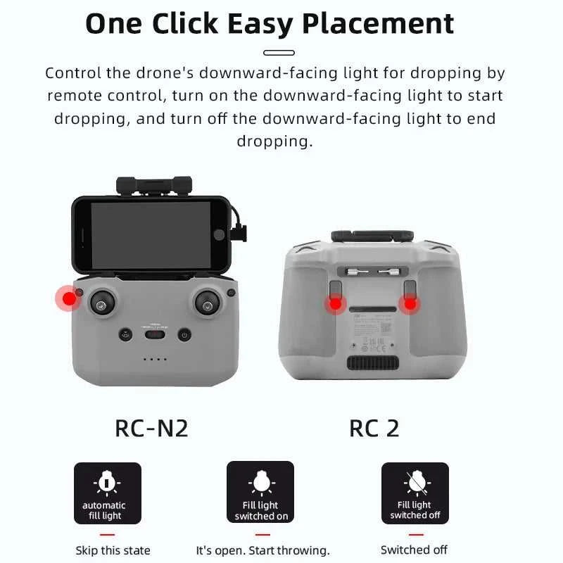 BRDRC Airdrop System for DJI Mini 4 Pro Drone Remote Thrower Casting Fish Bait/Giving Gifts/Emergency Rescue Drone Accessories The jack market .AU The jack market .AU Drones $ 79 14:200006151#Airdrop System