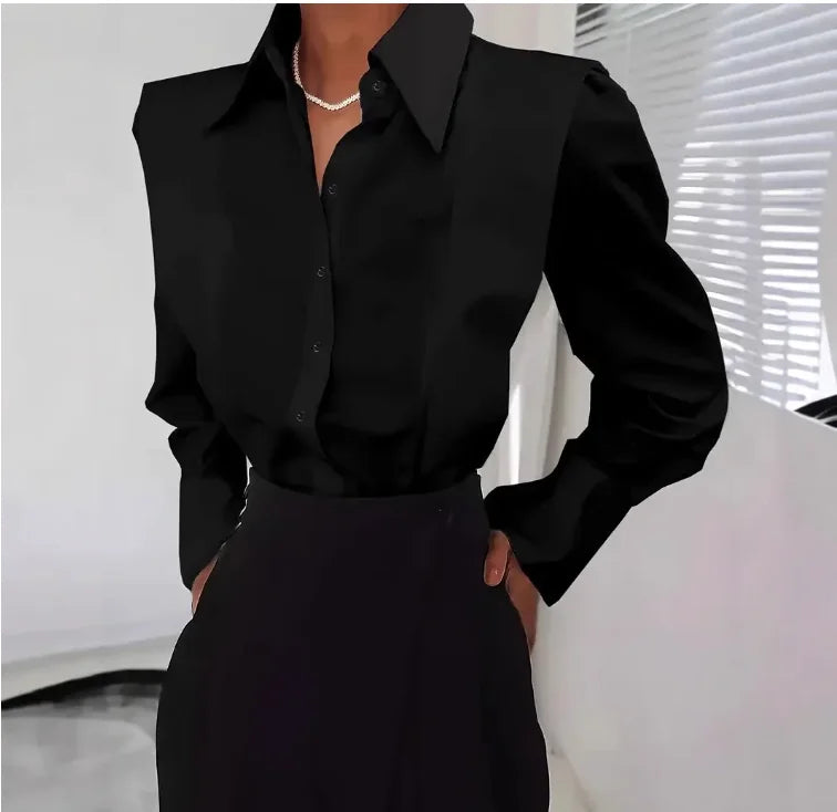 All Seasons New White Shirt Women's Fashion Elegant Casual Long Sleeve Shirt Tops Holiday Party Tops And Blouses Women Clothes