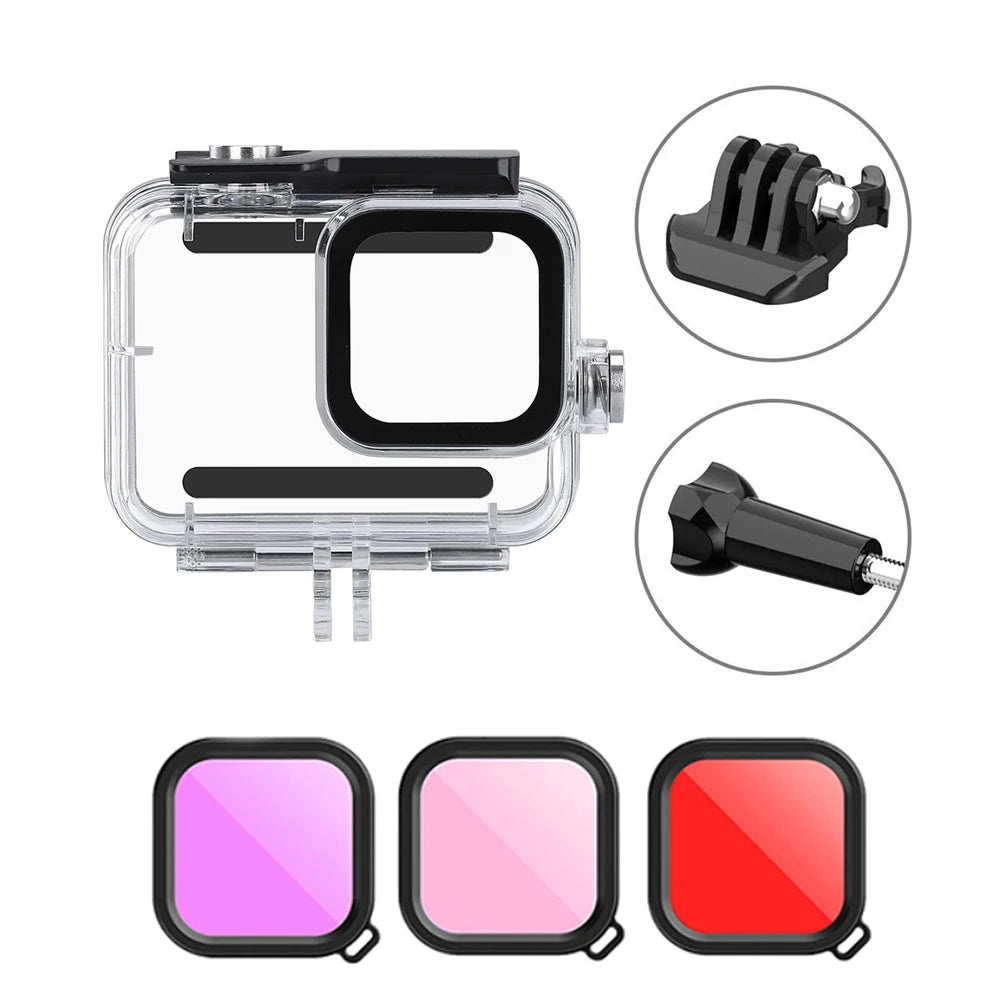 60m GOPRO8 Waterproof Protective Case GoPro Hero 8 Black Diving Housing for Go Pro 8 Underwater Cover Action Camera Accessories