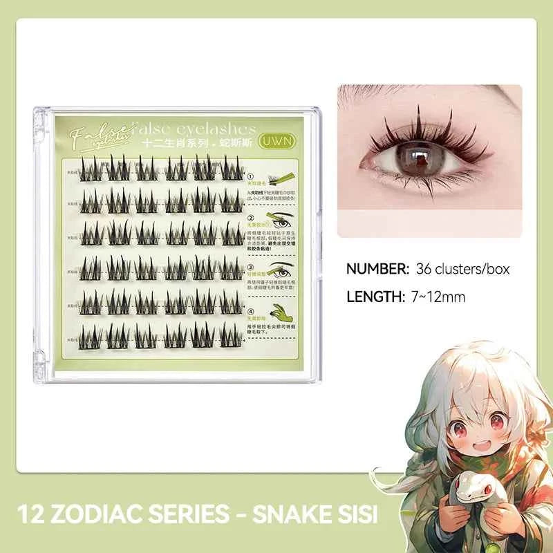 Animal Series No-Glue False Eyelashes - Natural Curl & Volume, Easy Application for Beginners