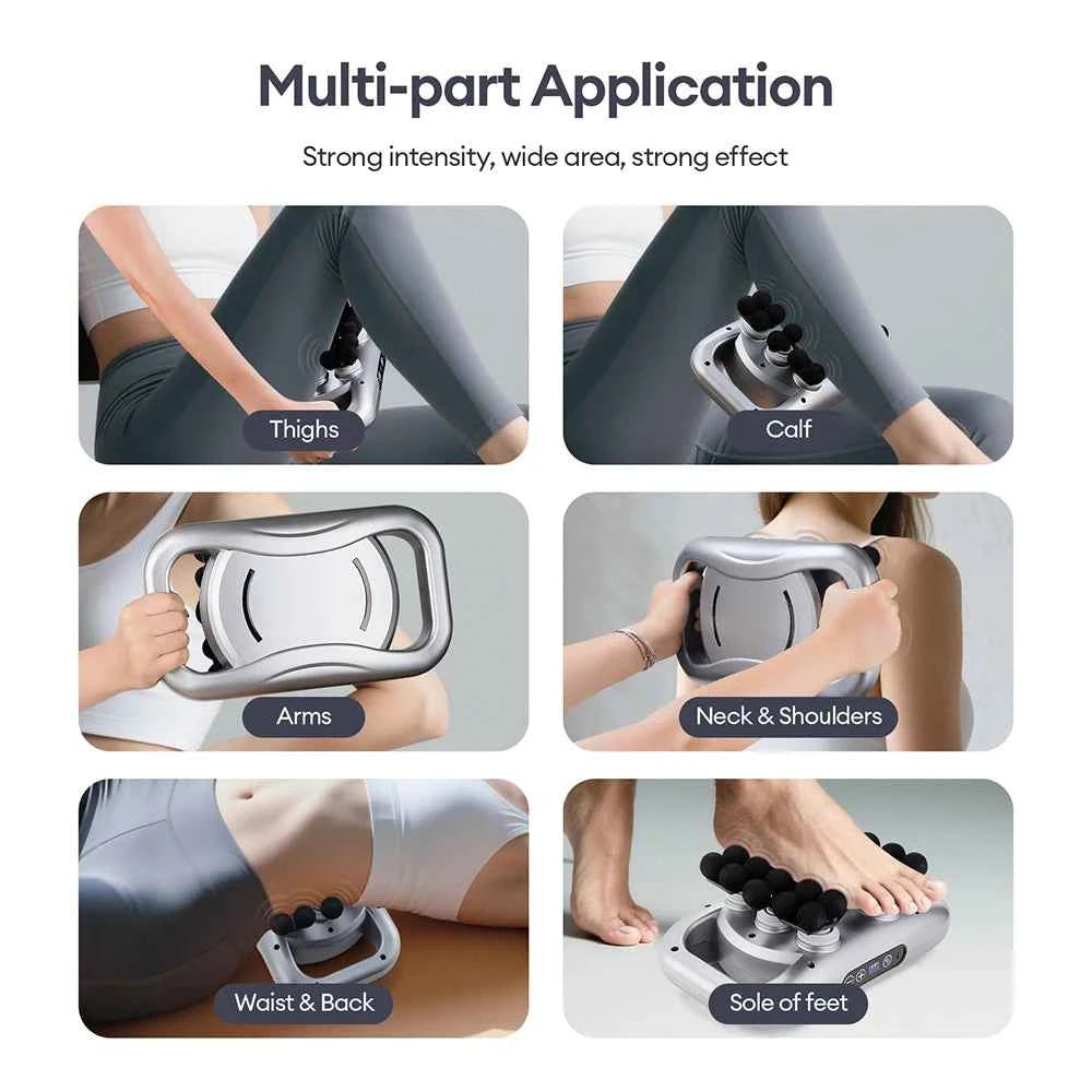 Electric Fascia Gun Massage 30 Heads Fascia Massage Gun Back Waist Massager Vibration Leg Body Muscle Relaxation masajeador