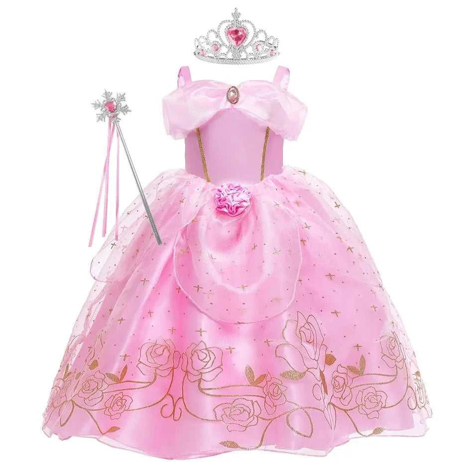 Kid Princess Pink Dress Girl Summer Fancy Party Clothes Children Sleeping Beauty Flower Dresses Christmas Carnival Costume Cloth The jack market .AU The jack market .AU Mum & Kids: Essential Products for Every Family $ 49 14:200001438#Aurora03;200000463:200661901#6-7T (Size 140)