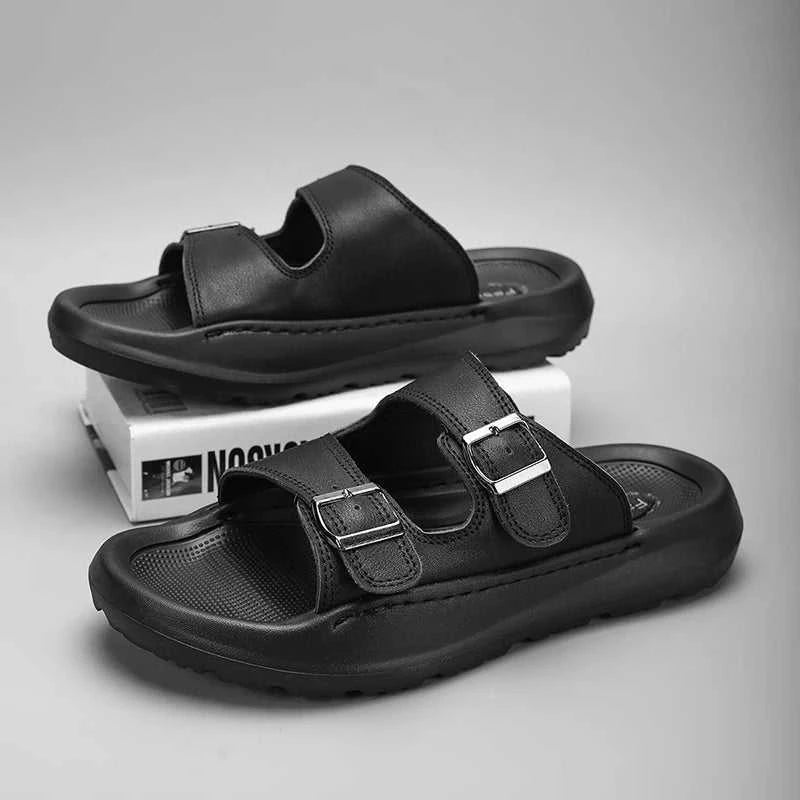 Italian Leather Double Buckle Cowhide Slippers for Men Hotel Beach Summer Shoes High Quality Slip on Light Flats Male Flip Flops The jack market .AU The jack market .AU Step Up Your Style: Trendy Shoes for Every Occasion! $ 90 14:193;200000124:100013888