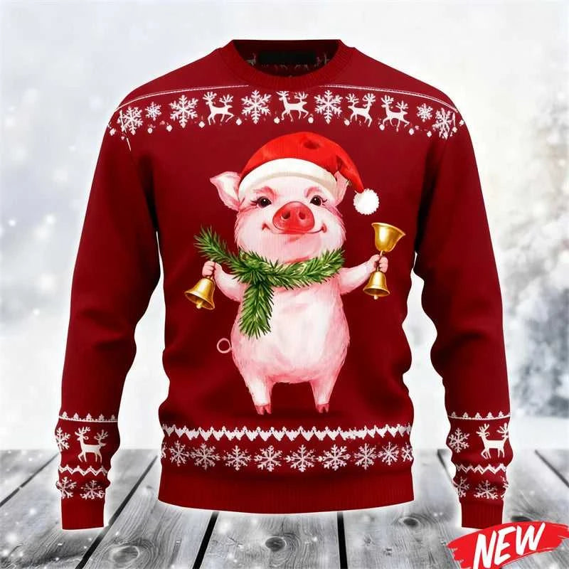 2026 Ugly Christmas Sweater For Men Cute Animal Pig Pattern Oversized Sweatshirt Family New Year Holiday Round Neck Hoodie The jack market .AU The jack market .AU Men Fashion $ 40 14:365458#Swea-ZXA68967;5:100014065