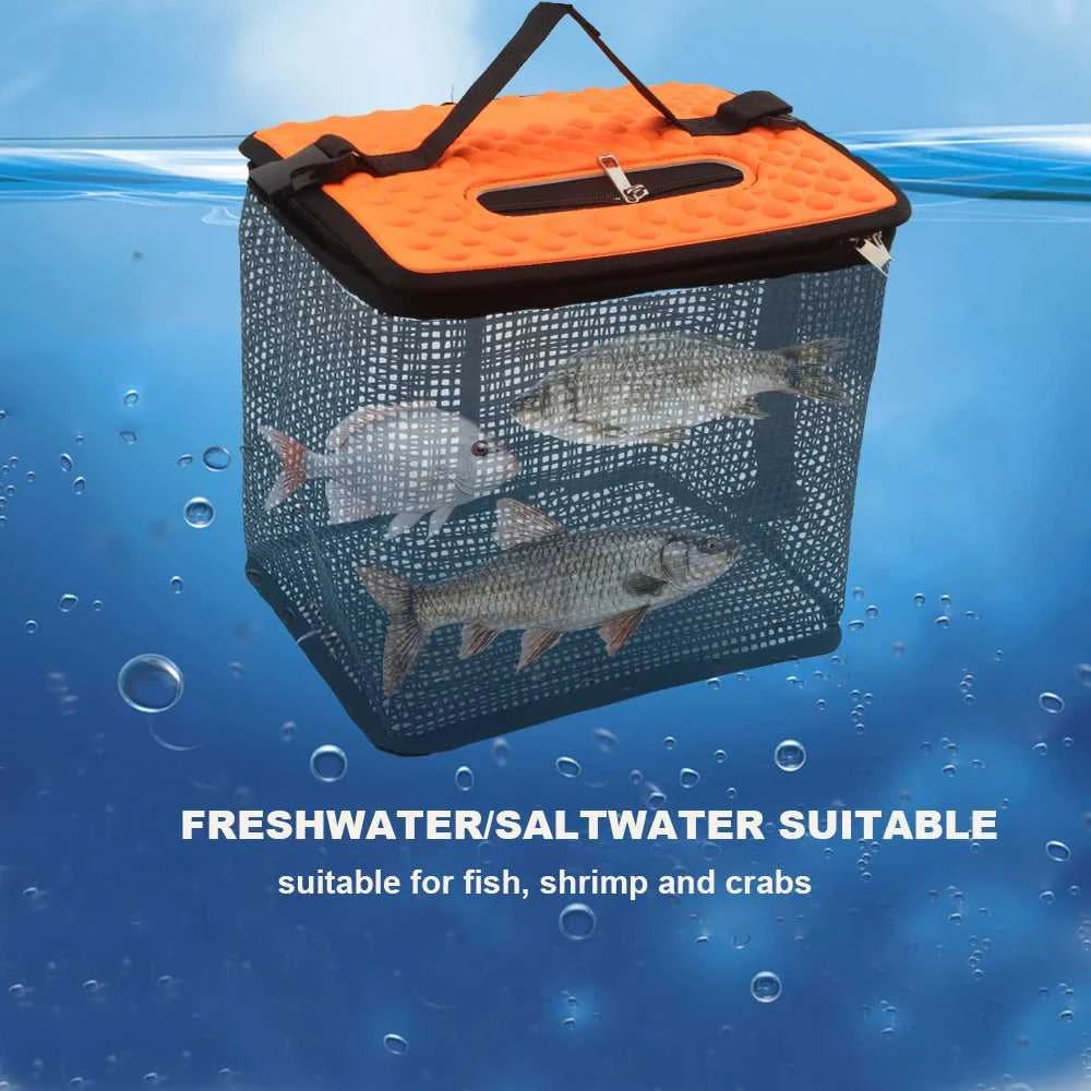 Floating Fish Basket Fish Basket for Caught Fish Foldable Fishing Holder Minnow Bucket Portable Collapsible Mesh Fishing Bait The jack market .AU The jack market .AU Fishing Gear $ 36 14:29#S