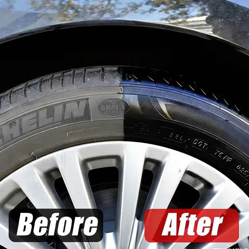 KJM 150G Tire Renovate Wax Black Shine Darkening Brightening Polish Long Lasting Protection Car Wheel Rubber Care Detailing