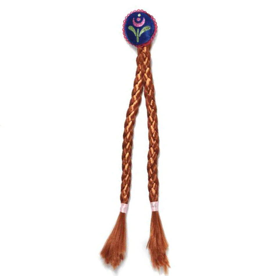 Girls Princess Dress Accessories Gloves Wand Crown Jewelry Set Princess Wig Braid Princess Dress Costume Cosplay Accessories