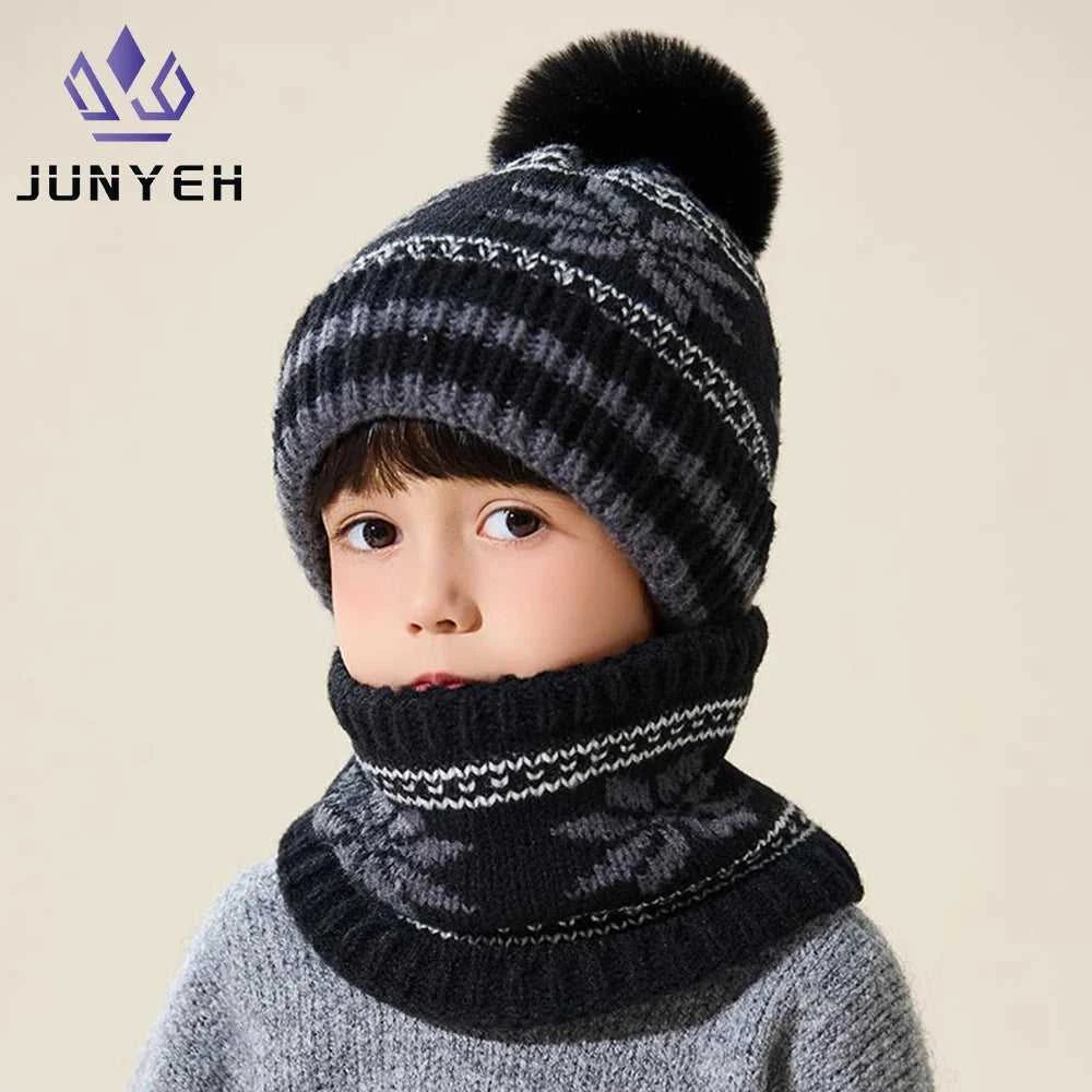Children's Hats Autumn Winter Knit Hats Boys Girls Thick Scarves Hats Set Soft Comfortable Woolen Beanies Cap Wholesale The jack market .AU The jack market .AU Mum & Kids: Essential Products for Every Family $ 28 14:29#Black;5:200001058
