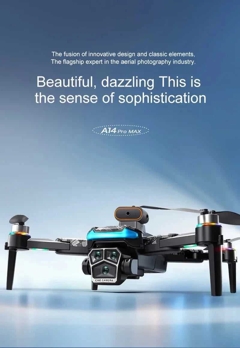Drone A14Pro Max 8K HD Three Camera Brushless Optical Flow Obstacle Avoidance Foldable Quadcopter UAV 4.5-inch Large Screen Toys The jack market .AU The jack market .AU Drones $ 48 14:10#Only Parking Apron