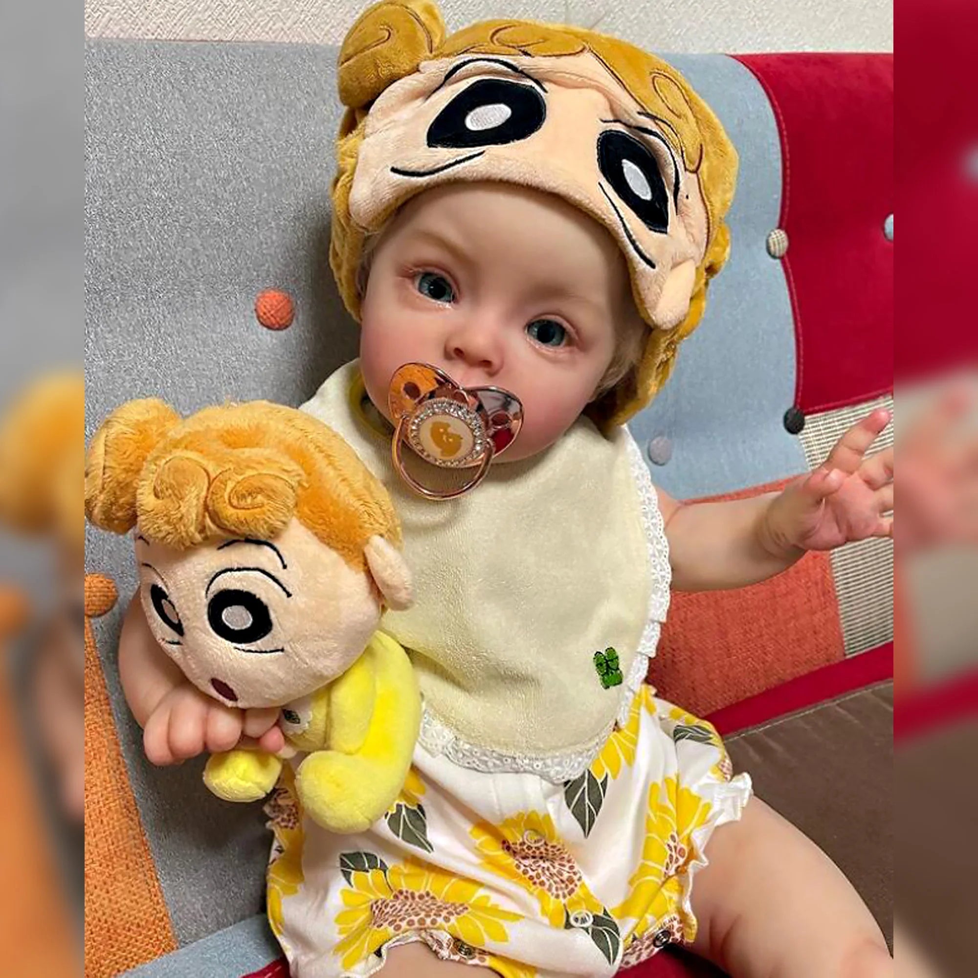 Reborn Dolls 18 Inch Sue-sue 3D Painted Cute Bebe Reborn Doll With Rooted Hair Doll Toys For Children Muñecas Reborn