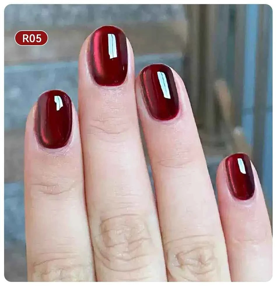 UR SUGAR 15ml  Autumn Winter Red Cat Magnetic Gel Nail Polish White Dopamine Nail Sparkling Glitter Soak Off UV LED for Manicure