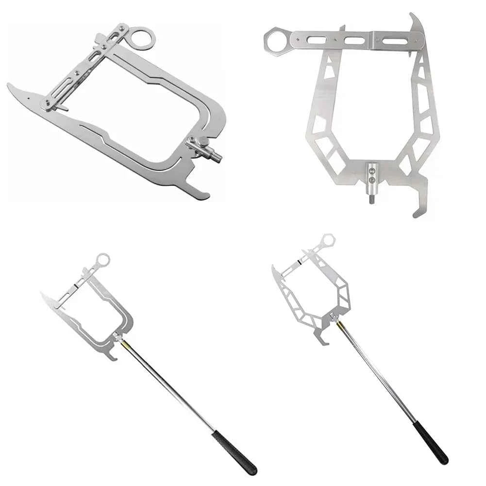 Portable Stop Ship Kayak Accessories Boat Tool Multi-Purpose Mooring Rope Dock Hook Stainless Steel Long-distance Threader