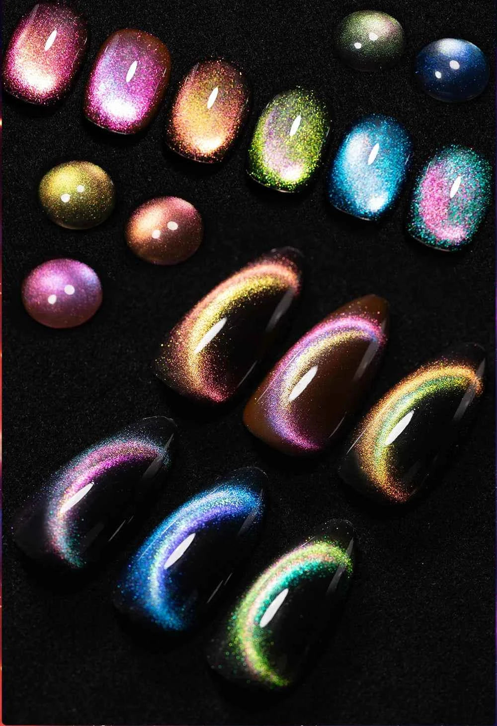 PUENTE Cat Eye Magnetic Gel Nail Polish - Vibrant Starry Galaxy Effect, Soak Off UV, 7.5ML