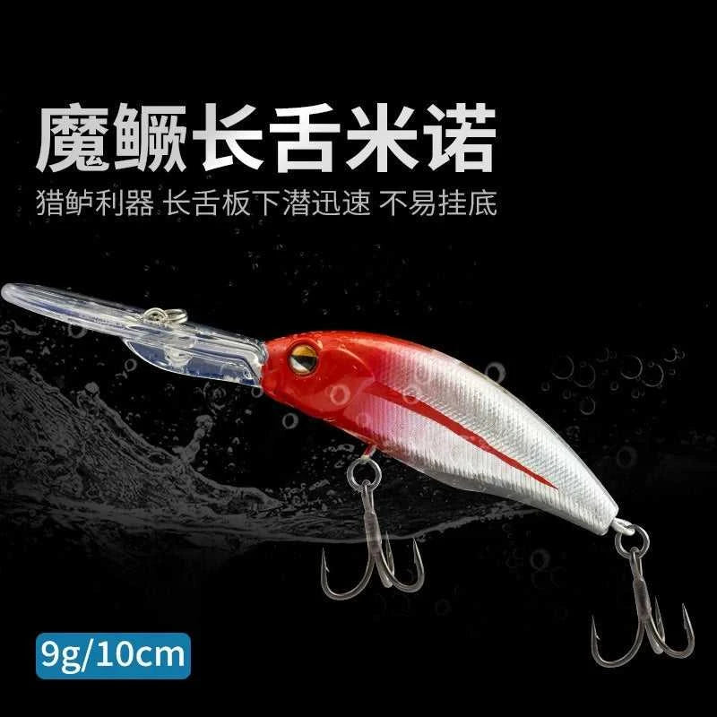 Mandarin Fish Specialized Long Tongue Plate Minnow 9g 10cm Freshwater Hard Bait Bionic Fishing Lure The jack market .AU The jack market .AU Fishing Gear $ 30 14:29#Red head silver body