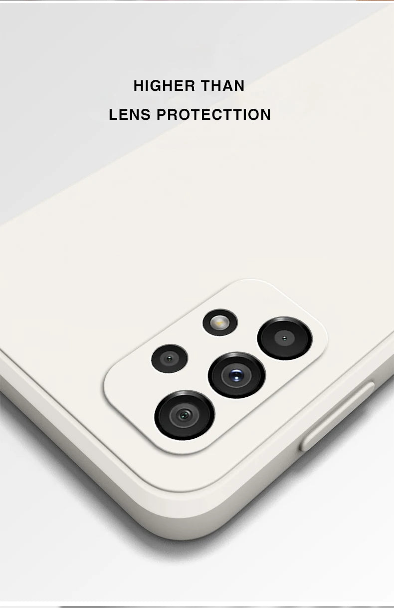 Original Silicone Case On For Samsung A13 A23 A33 A53 A73 A14 A24 A34 A54 A05 A15 A25 A35 A55 5G Cover Cases