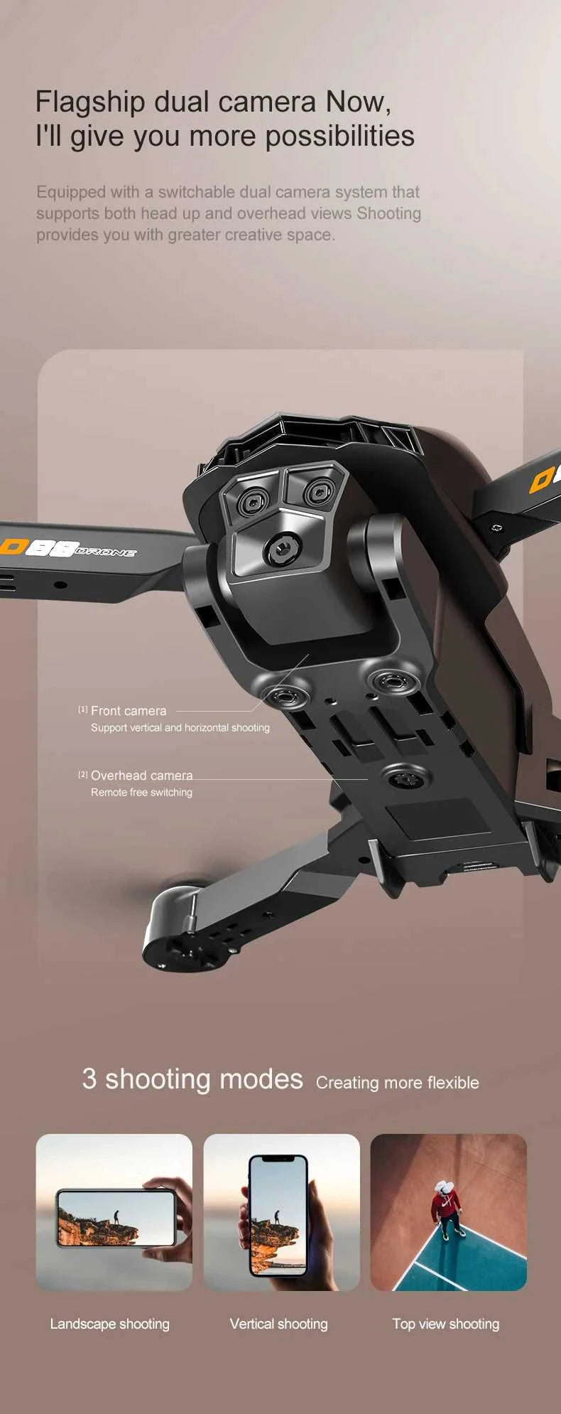 Lenovo D88 Drone 8K Aerial HD Dual Camera Photography Intelligent Obstacle Avoidance Brushless Motor 5G WIFI GPS Return Drone The jack market .AU The jack market .AU Drones $ 86 14:691#Black-8K HD-VR