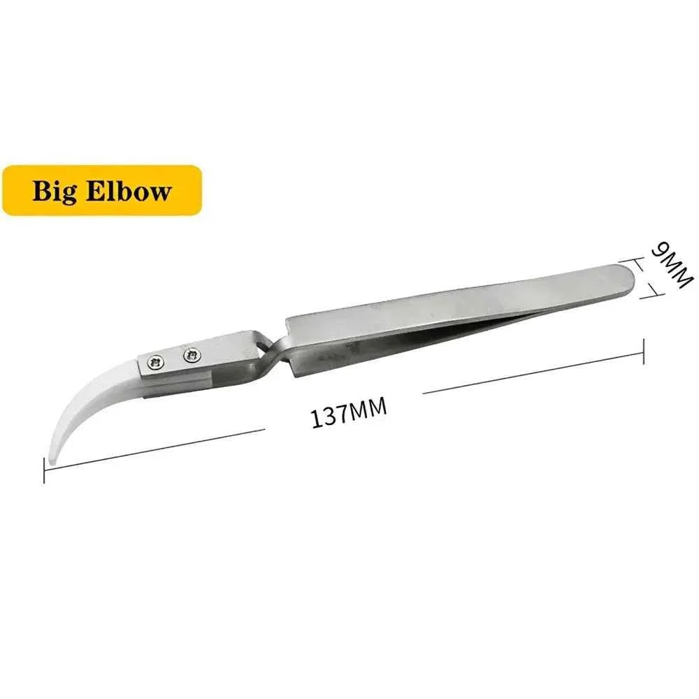 Ceramic Precision Tweezers - Anti-Static, Acid Resistant, Stainless Steel for Electronics Repair