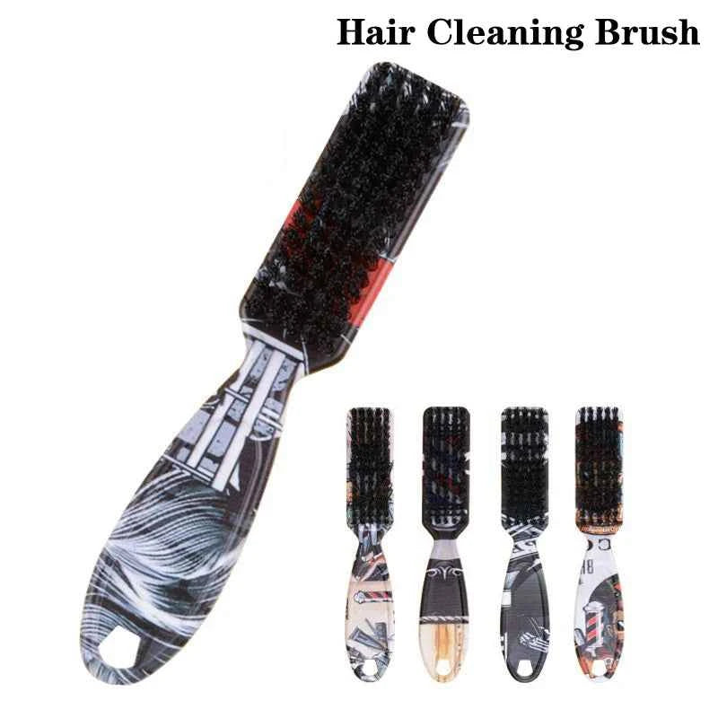 1PC Black Professional Fade Brush Barber Neck Sweeping Brush Comb Haircut Accessories Facial Cleaning Tools For Men Brushes Comb