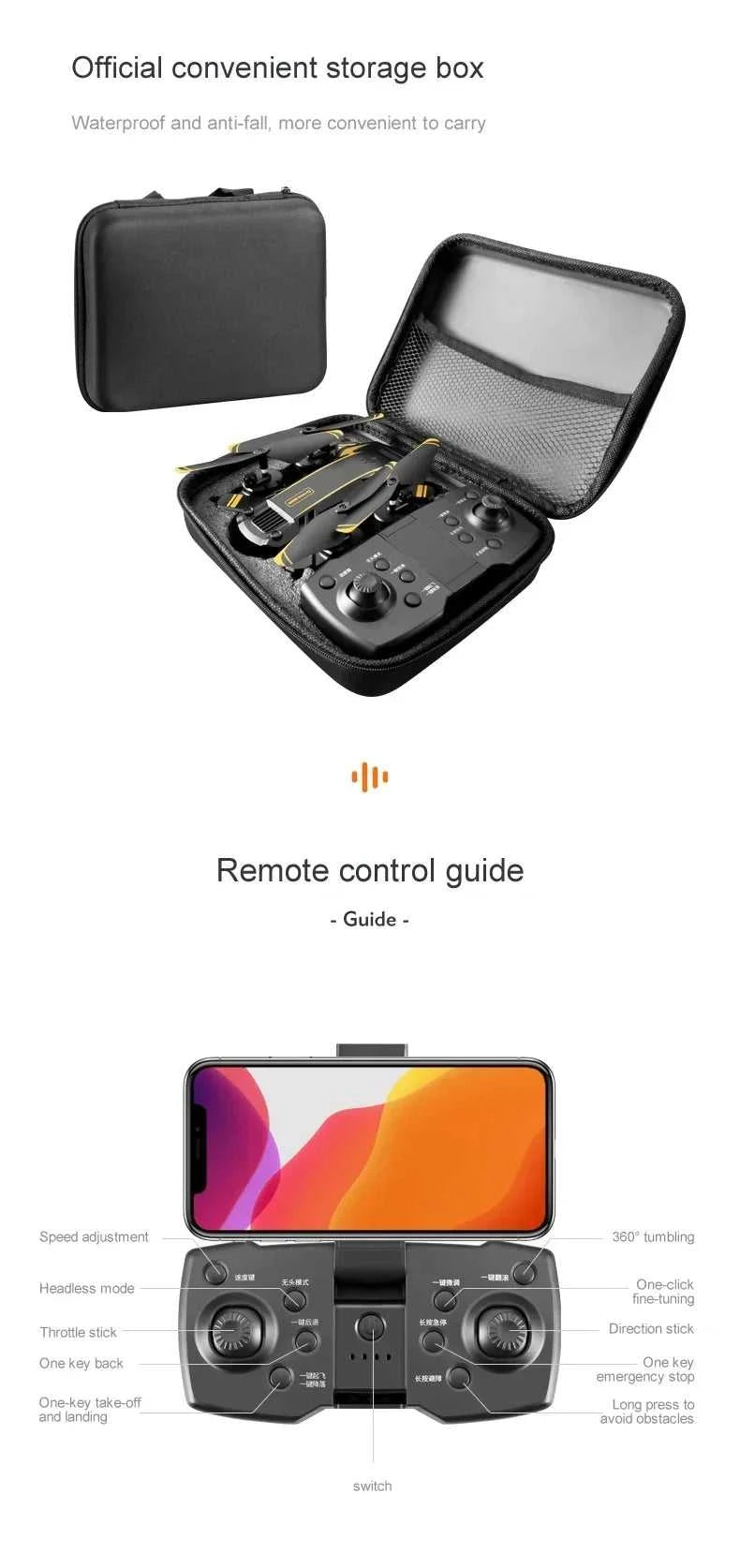 New G6 Drone 8K 5G GPS Professional HD 360 ° Aerial Photography Dual-Camera Foldables Obstacles Avoidanc Brushless Quadrotor 5KM The jack market .AU The jack market .AU Drones $ 78 14:100018786#BL-4K single camera