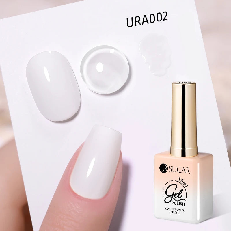 UR SUGAR 15ml  Autumn Winter Red Cat Magnetic Gel Nail Polish White Dopamine Nail Sparkling Glitter Soak Off UV LED for Manicure