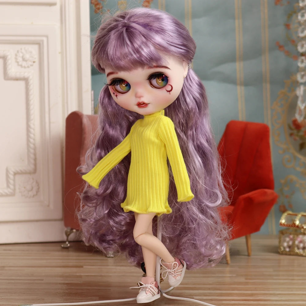 Outfits For ICY DBS Blyth Doll Simple Dress Cassual Style Special Price Suit 1/6 Jecci Five Azone S Anime Girl Ob24 Toys