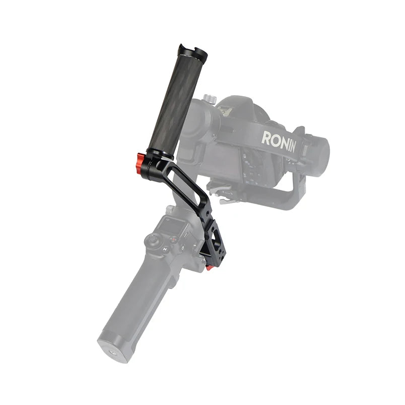 Carbon Fiber L Bracket Handle Grip Foldable Cold Shoe Mount Clamp for DJI Ronin RS3 RS4 Mini RS2 RSC2 Handheld Gimbal Stabilizer
