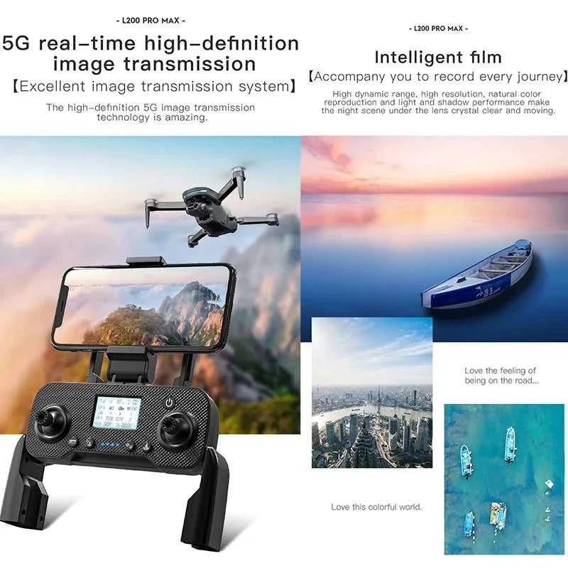 Drone GPS 8K Professional 2-Axis L200 PRO MAXHD Dual Camera 5G WIFI FPV 360° Laser Obstacle Avoidance Brushless Motor Dron The jack market .AU The jack market .AU Drones $ 176 14:29#NO-OAS